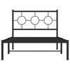 vidaXL Cadre de lit métal sans matelas avec tête de lit noir 100x200cm