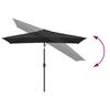 vidaXL Parasol d'extérieur avec mât en métal 300x200 cm Noir