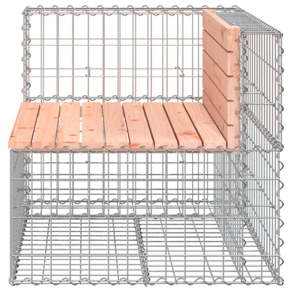 vidaXL Banc jardin design gabion 92x71x65,5 cm bois massif de douglas