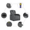 vidaXL Fauteuil de massage inclinable gris similicuir