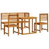 vidaXL Ensemble bistro de jardin 5 pcs Marron Bois d'Acacia Massif
