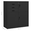 vidaXL Armoire de bureau et jardinière Anthracite 90x40x125 cm Acier