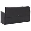 vidaXL Salon de jardin 6 pcs avec coussins R&eacute;sine tress&eacute;e Noir