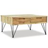 vidaXL Table basse 80x80x40 cm Teck massif