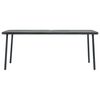 vidaXL Table de jardin Gris foncé 180x83x72 cm Acier