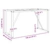 vidaXL Pieds de table à manger cadre en O 120x60x73 cm acier