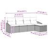 vidaXL Ensemble de Canap&eacute;s avec coussin 5 pcs polyrotin
