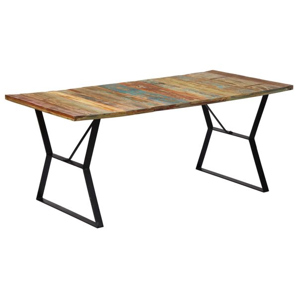 vidaXL Table de salle &agrave; manger 180x90x76cm Bois de r&eacute;cup&eacute;ration solide