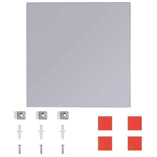 vidaXL Carreaux de miroir sans cadre 8 pcs 20,5 cm