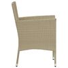 vidaXL Ensemble &agrave; manger de jardin et coussins 3 pcs Poly rotin Beige