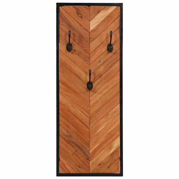 vidaXL Porte-manteaux 2 pcs 35x1x90 cm bois massif acacia