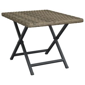 vidaXL Table pliable gris 45x35x32 cm r&eacute;sine tress&eacute;e