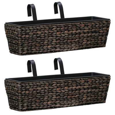 vidaXL Jardinières 2 pcs Jacinthe d'eau Marron