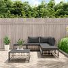 vidaXL Salon de jardin 6 pcs avec coussins anthracite r&eacute;sine tress&eacute;e