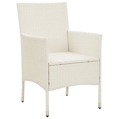 vidaXL Chaises de jardin avec coussins lot de 2 Résine tressée Blanc