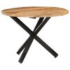 vidaXL Table &agrave; d&icirc;ner ronde 100x100x75 cm Bois de manguier brut