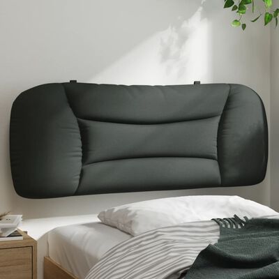 vidaXL Coussin de tête de lit gris foncé 100 cm tissu