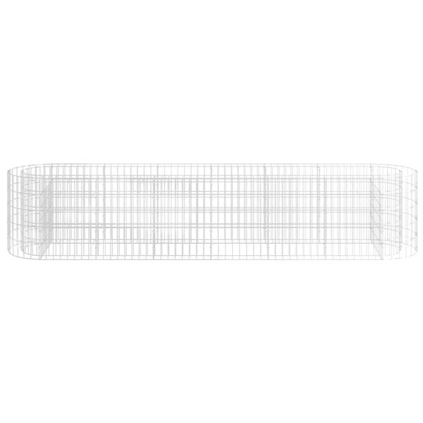 vidaXL Lit sur&eacute;lev&eacute; &agrave; gabion Fer galvanis&eacute; 260x50x50 cm