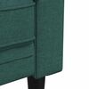 vidaXL Canapé Chesterfield 2 places vert foncé tissu
