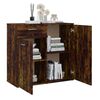 vidaXL Buffet Ch&ecirc;ne fum&eacute; 80x36x75 cm Bois d'ing&eacute;nierie
