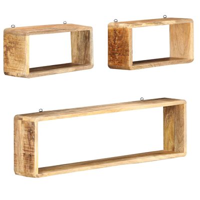 vidaXL Ensemble d'étagère cube 3 pcs bois solide de manguier