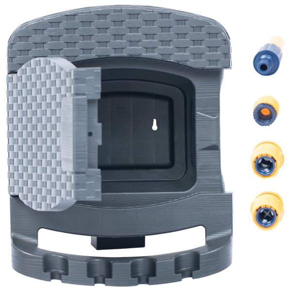 vidaXL Enrouleur de tuyau mural avec tuyau Plastique Anthracite