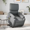 vidaXL Fauteuil inclinable de massage gris similicuir
