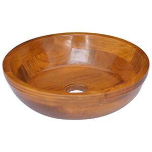 vidaXL Lavabo Bois de teck massif &Phi;40x10 cm