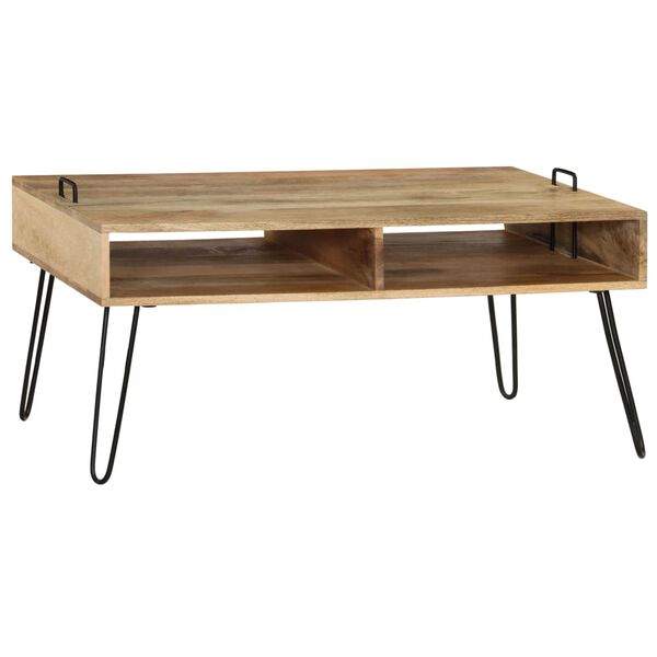 vidaXL Table basse Bois de manguier massif 100x60x45 cm