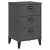 vidaXL Table de chevet VIKEN gris anthracite bois d'ing&eacute;nierie