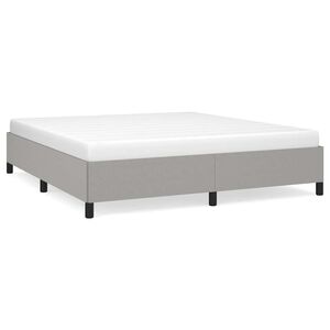 vidaXL Cadre de lit sans matelas gris clair tissu