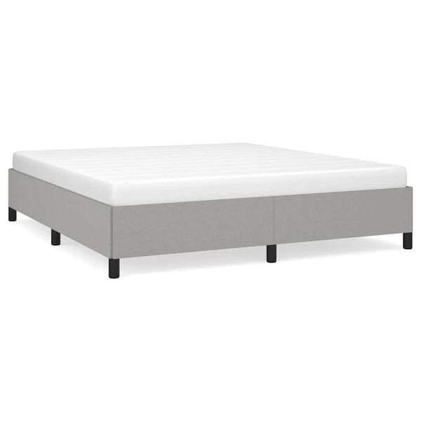vidaXL Cadre de lit sans matelas gris clair tissu