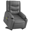 vidaXL Fauteuil inclinable de massage gris similicuir