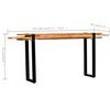 vidaXL Table console Bois de récupération massif réglable