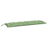 vidaXL Coussins de banc de jardin lot de 2 motif de feuilles tissu