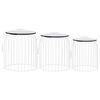 vidaXL Tables basses 3 pcs Blanc