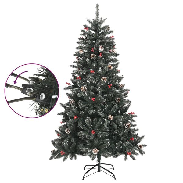 vidaXL Sapin de No&euml;l artificiel avec support Vert 150 cm PVC