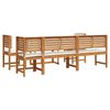 vidaXL Ensemble bistro de jardin 6 pcs Marron Bois d'Acacia Massif