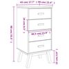 vidaXL Table de chevet OLDEN blanc et marron bois de pin solide