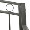 vidaXL Banc de jardin avec une table 125 cm acier gris