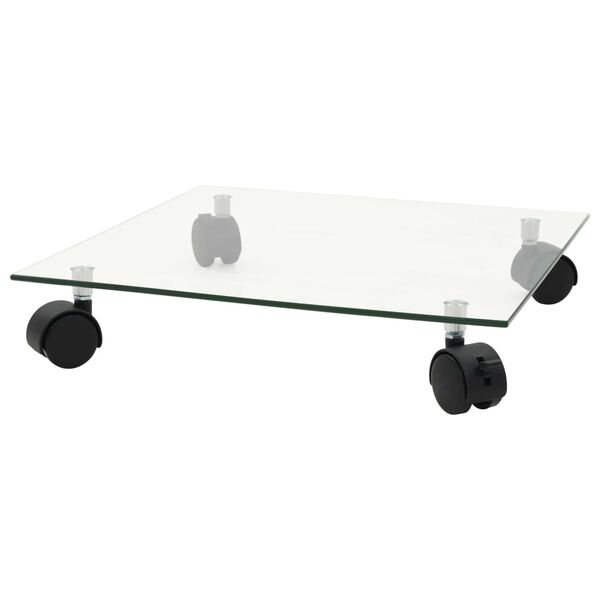 vidaXL Supports roulants &agrave; plantes 4 pcs 35x35 cm Carr&eacute; Verre tremp&eacute;