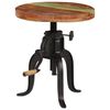 vidaXL Table d'appoint 45x (45-62) cm Bois de récupération et fonte