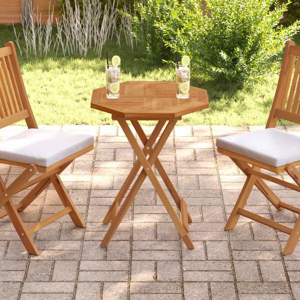 vidaXL Dessus de table 60x60x2,5 cm octogonal bois de teck massif