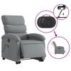 vidaXL Fauteuil inclinable de massage électrique gris clair tissu