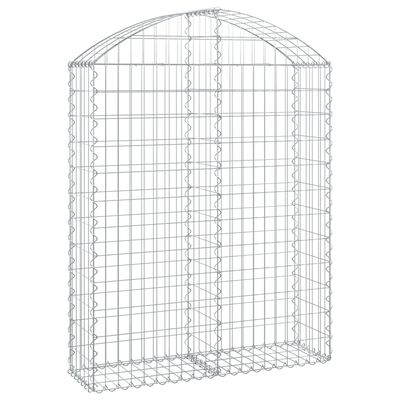 vidaXL Panier de gabions arqué 100x30x120/140 cm Fer galvanisé