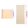 vidaXL Filet brise-vue PEHD 2 x 25 m Beige