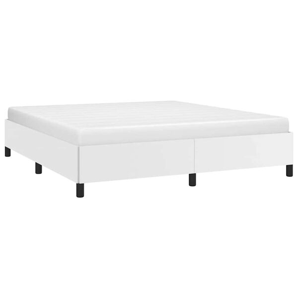 vidaXL Cadre de lit sans matelas blanc California similicuir
