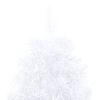 vidaXL Demi-arbre de No&euml;l artificiel pr&eacute;-&eacute;clair&eacute; et boules blanc 150cm