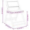 vidaXL Chaises de bistro pliantes lot de 6 coussins gris foncé bambou