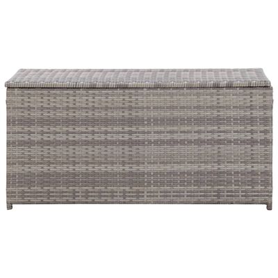 vidaXL Boîte de rangement de jardin résine tressée 100x50x50 cm gris